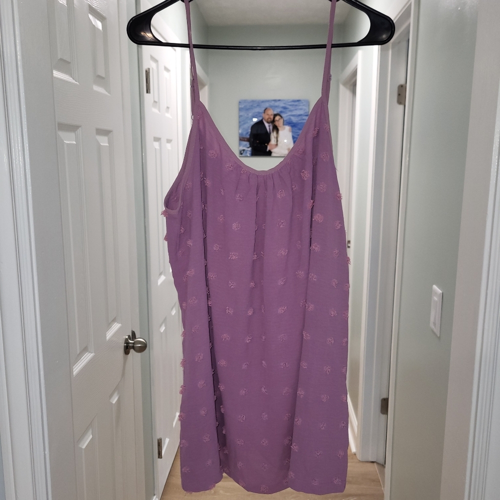 5/$20 XL Dot Mauve Cami Sleeveless Blouse XL